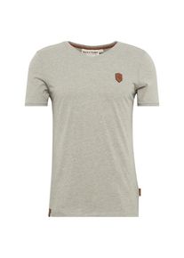 Naketano, Herren Shirt 'I Love My Penis', Braun / Graumeliert