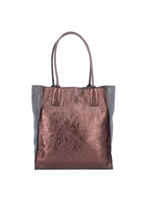 Caterina Lucchi, Herren Shopper Tasche Leder 29 cm, Anthrazit / Bordeaux