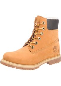Timberland, Damen 6In Premium Stiefeletten, Dunkelblau / Cognac