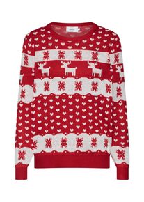 Only, Damen Pullover, Rot / Weiß