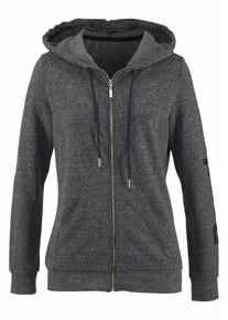 Bench, Damen Kapuzenjacke, Graumeliert / Schwarz