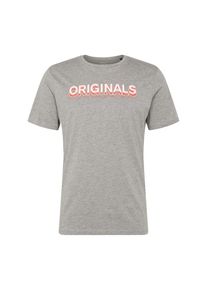 Jack & Jones JACK & JONES, Herren Shirt 'JORART LUCK TEE SS CREW NECK', Grau / Orange / Weiß