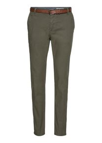 Review, Herren Chino 'STR BELT', Oliv