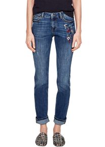 s.Oliver RED LABEL, Damen Emboidery-Jeans, Blue Denim