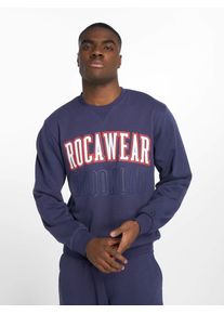 Rocawear, Herren Pullover, Blau / Blutrot / Naturweiß