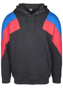 Urban Classics, Herren Hoody, Blau / Rot / Schwarz