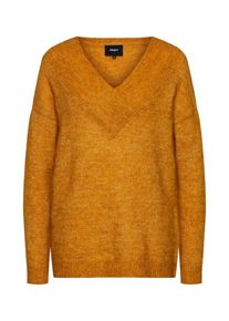 Object, Damen Pullover 'OBJNETE STORM L/S KNIT PULLOVER', Senf