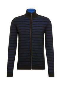 Tom Tailor, Herren Strickjacke, Blaumeliert / Schwarz