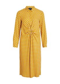Object, Damen Kleid, Goldgelb / Weiß