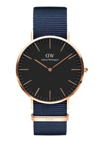 Daniel Wellington, Herren Uhr 'Classic 40 Bayswater DW00100277', Nachtblau / Gold / Schwarz