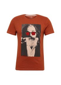 Tom Tailor, Herren T-Shirt, Graphit / Neonorange / Weiß