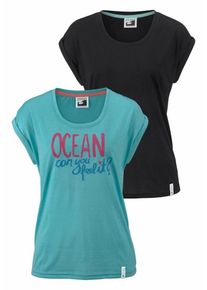 OCEAN SPORTSWEAR, Damen T-Shirt, T&uuml;rkis / Schwarz