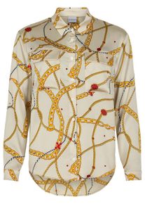IN FRONT, Damen Bluse 'Pam', Beige / Goldgelb