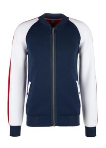 s.Oliver RED LABEL, Herren Sweatjacke, Navy / Rot / Wei&szlig;