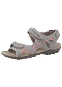 Geox, Damen Sandale 'Donna Sandal Strel', Hellgrau / Lachs / Weiß