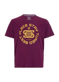 s.Oliver RED LABEL, Herren Jerseyshirt, Gelb / Aubergine