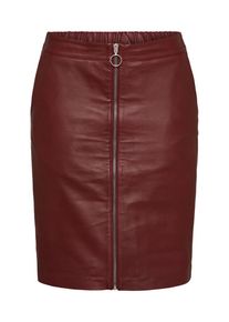 Saint Tropez, Damen Rock 'LEATHER PENCIL SKIRT', Bordeaux