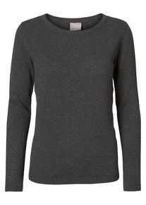 Véro Moda VERO MODA, Damen Strickpullover 'Care', Dunkelgrau
