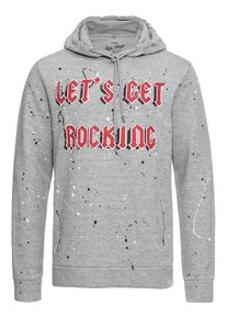 Key Largo, Herren Kapuzenpullover 'MSW ROCKING round', Grau / Rot