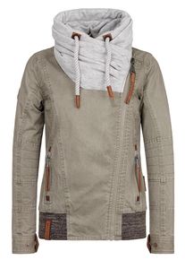 Naketano, Damen Jacket 'Diese Ominöse Möse', Braun / Graumeliert / Oliv
