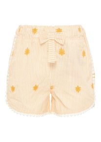 name it, M&auml;dchen Shorts, Goldgelb / Wei&szlig;