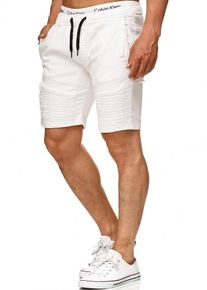 INDICODE JEANS, Herren Shorts 'Ernest', White Denim