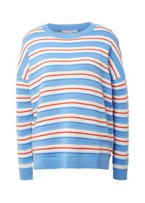 Tom Tailor Denim, Damen Pullover, Himmelblau / Rot / Weiß