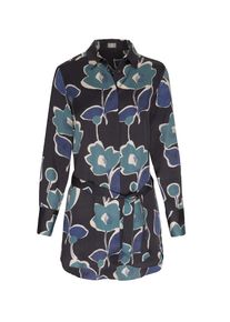 Jacques Britt, Damen Hemdbluse 'Jacques Britt', Petrol / Schwarz