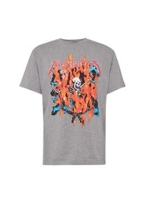 The Kooples Sport, Herren T-Shirt 'SHORT-SLEEVE T-SHIRT', Grau / Orange