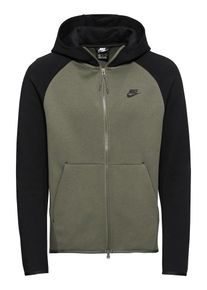 Nike Sportswear, Herren Sweatjacke 'M NSW TCH FLC HOODIE FZ', Oliv / Schwarz