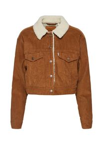 Levi's LEVI'S, Damen Jacke 'Crop Cord Sherpa Trucker', Cognac