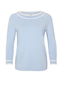 s.Oliver BLACK LABEL, Damen Pullover, Hellblau / Weiß