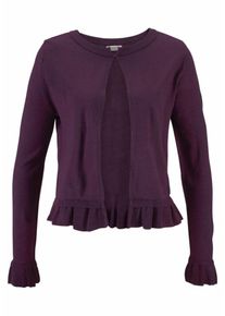 Boysen's BOYSEN'S, Damen Cardigan Bolero, Aubergine