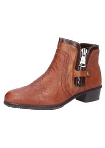 Rieker, Damen Stiefelette, Kastanienbraun / Bronze