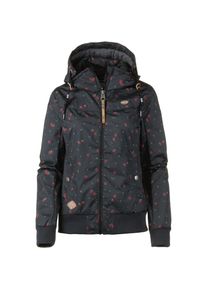 Ragwear, Damen Kapuzenjacke 'Jotty Berries', Grasgrün / Dunkelrot / Schwarz