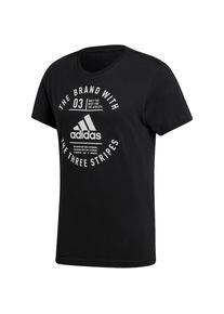 adidas Performance, Herren T-Shirt 'Emblem', Schwarz / Wei&szlig;