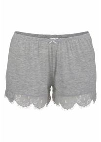 Lascana, Damen Shorts, Graumeliert