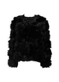 New Look, Damen Jacke aus Kunstfell, Schwarz