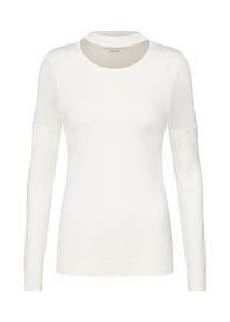 Lost Ink, Damen Pullover 'CUT OUT SHEER SHOULDER KNITTED JUMPER', Offwhite
