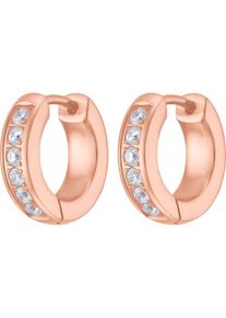 C-Collection, Damen Creole, Rosegold / Weiß