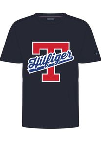Tommy Hilfiger, Herren T-Shirt, Blau / Nachtblau / Rot