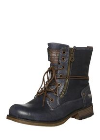 Mustang, Damen Schnürstiefelette mit Zipper, Dunkelblau