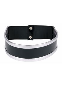 Heine, Damen Stretchgürtel mit Metallic-Effekt, Schwarz