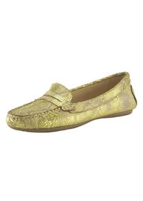 Heine, Damen Slipper, Goldgelb