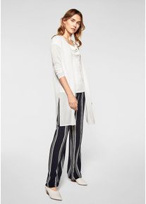 s.Oliver BLACK LABEL, Damen Long-Cardigan, Wei&szlig;