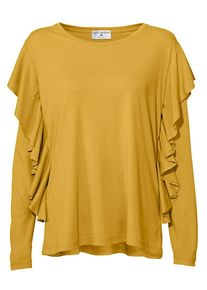 Heine, Damen Rüschenshirt, Senf