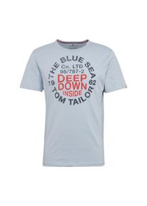 Tom Tailor, Herren T-Shirt, Hellblau / Rot / Schwarz