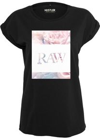 Merchcode, Damen T-Shirt 'Hustler Raw', Schwarz