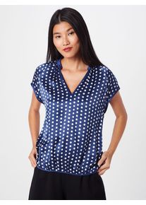 Culture, Damen Bluse 'Ally Dot Cap Sleeve', Dunkelblau / Weiß