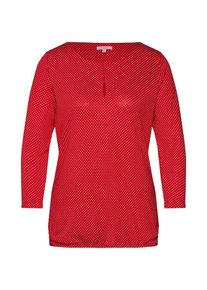 Opus, Damen Shirt 'Saskia little dot', Rot / Wei&szlig;